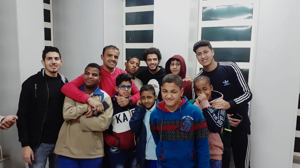 زيارة اللاعب عمر جابر للمؤسسة